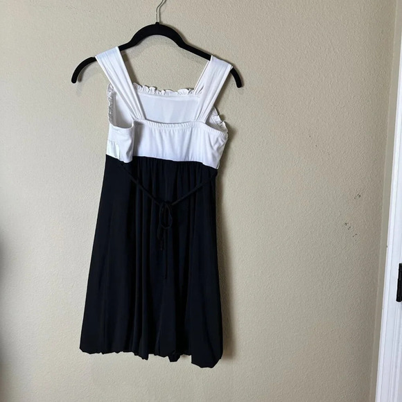 VINTAGE Sequin Hearts Party Dress Black & White Formal Fancy - size 14 - Picture 6 of 9